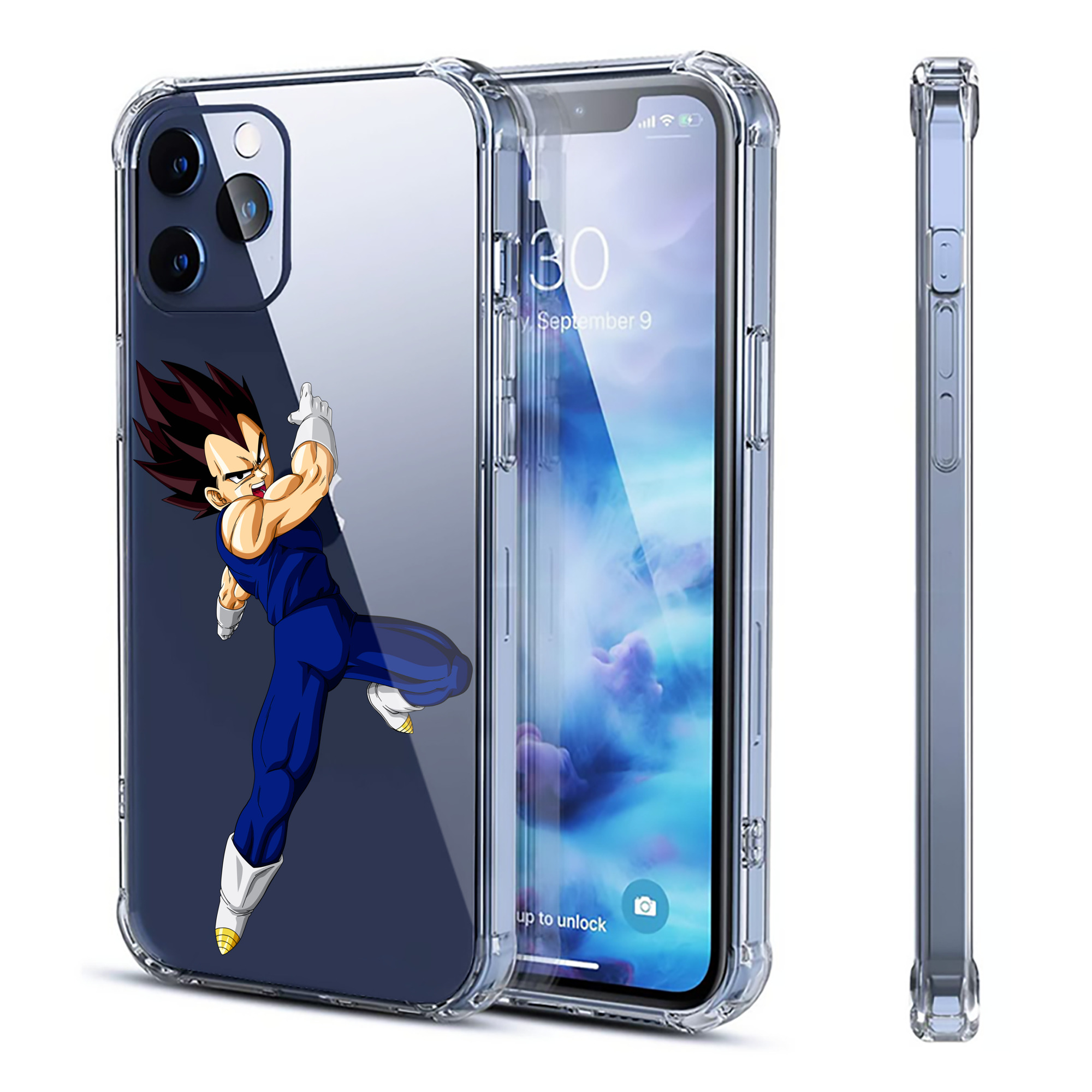 （画像用） ドラゴンボール ベジータ四世（Bejīta Yonsei）DRAGON BALL Vegeta IV 【iPhone 12シリーズ対応】透明スマホケース（クリアソフトケース）